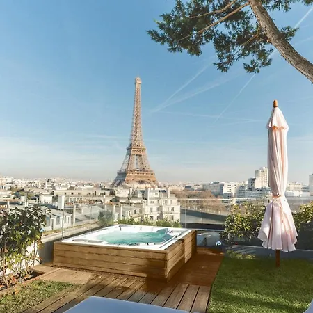 Splendide Rooftop Jacuzzi Tour Eiffel Ac Апартаменты *